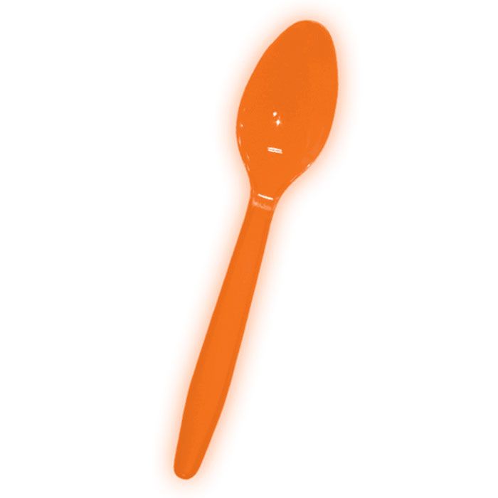 Ложки пластиковые 12 шт. Делюкс, оранжевые
