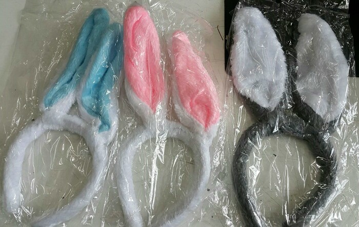 Ободок Ушки Зайки мех ассорт