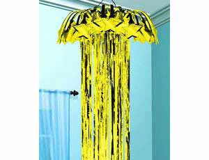 Фигура фольга Каскад струящийся Звезды золото 2,1мх20см