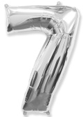 Шар фольга Цифра 40''/Fm Серебро Silver "7"