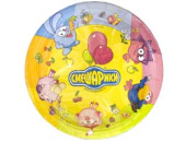 Тарелки бумажные 17 см, 8 шт. Смешарики, в ассортименте