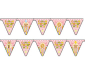 Гирлянда вымпел 210см С Днем Рождения Малыш девочка