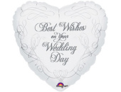 Шар фольга 18''/An сердце Свадьба Best Wish Wedding