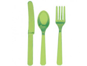 Столовые приборы пластик набор Kiwi Green (уп24)