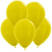 Шар латекс без рисунка 12" Sp металлик 520 Желтый Yellow (100шт) 238562