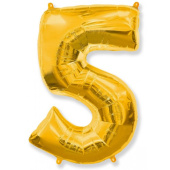 Шар фольга Цифра 40"/КА Золото "5"