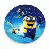 Тарелки бумажные 180мм Миньоны КА
