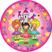 Тарелки бумажные 180мм Моя Принцесса (уп6) ВС