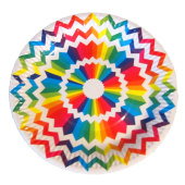 Тарелки бумажные 180 мм, 6 шт. Зигзаг. Разноцвет