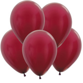 Шар латекс без рисунка 12" Sp металлик 518 Бордовый Burgundy (100шт) 212518