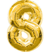 Шар фольга Цифра 40''/Fm Золото Gold "8"