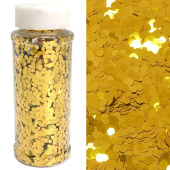 Блёстки 90 г, шестиугольники Конфетти, золотые