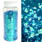Блёстки 90 г, шестиугольники Конфетти, голубые
