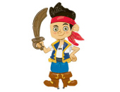 Шар 91*111 см, фольга, фигура ходячая Джейк-пират