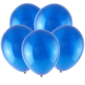 Шар латекс без рисунка 12" ВС кристалл Голубой Blue (100шт)