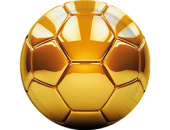 Тарелки бумажные 23 см., 8 шт. Футбол золотой