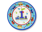 Тарелки бумажные 23 см 1-й День Рождения
