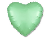 Шар фольга без рисунка 18'' сердце Зеленый бледный Pale Green сатин AG Шар фольга без рисунка 18'' сердце Зеленый бледный Pale Green сатин AG