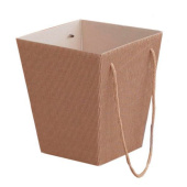 Коробка для цветов Трапеция Крафт вельвет 12,5х18х22,5см