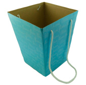 Коробка для цветов Трапеция Синяя 12,5х18х22,5см