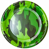 Тарелки бумажные 180мм Камуфляж Военный (уп6) ВолВес