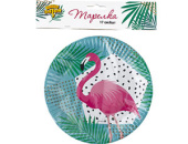 Тарелки бумажные 17 см, 6 шт. Фламинго
