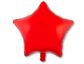 Шар фольга без рисунка 18" ВЗ звезда металлик Красная Red