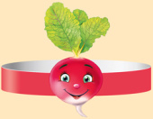 Ободок бумажный Редис