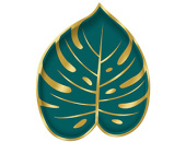 Тарелки бумажные 180мм фигурные Пальмовый Рай (уп8) Am