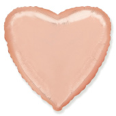 Шар фольга без рисунка 18'' сердце Розовое золото Rose Gold металлик Fm Шар фольга без рисунка 18'' сердце Розовое золото Rose Gold металлик Fm