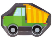 Тарелки бумажные 250мм фигурные Самосвал (уп6) ВесЗатея