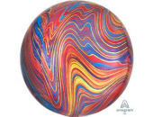 Шар фольга Сфера 3D Deco Bubble 16" Мрамор Colorful An