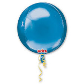 Шар Сфера 3D Bubble Бабблс 16" металлик Синяя Blue 40см An