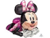 Шар фольга фигура AIR Минни Маус лежачая 35" 88см An