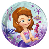 Тарелки бумажные 230мм Принцесса София Sofia Pearl of The Sea (уп8) ЕС ВС