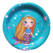 Тарелки бумажные 180мм Русалочка (уп6) ВС