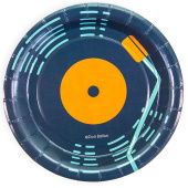 Тарелки бумажные 180мм Мистер Хипстер (уп6) 77262 ДонБал