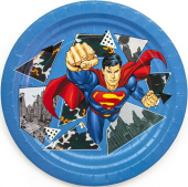 Тарелки бумажные 180мм Супермен (уп6) НД Плэй