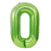 Шар фольга Цифра 40"/КА Зеленая "0"