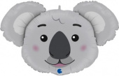 Шар фольга фигура голова Коала 37'' 94см GR