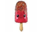 Шар фольга фигура Мороженое Эскимо красное 33" 85х43см Fm