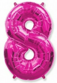 Шар фольга Цифра 40''/Fm Фуксия Fuchsia "8"