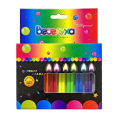 Свеча для торта б/д Цветное пламя 6см (уп12)