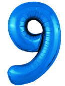 Шар фольга Цифра 40''/AG Slim Синяя Blue "9"
