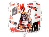 Шар фольга 18''/ВЗ квадрат С Днем Рождения Боксер