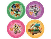 Тарелки бумажные 230мм 44 Котенка (уп8) ВесЗатея