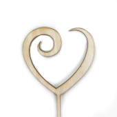 Топпер дерево Карамельное сердце 7х26см ДонБал