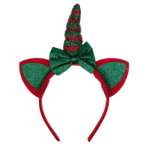 Ободок Ушки Единорог с бантиком