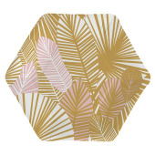 Тарелки бумажные 180мм фигурные Листья Золото (уп6)