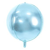 Шар Сфера 3D Bubble Бабблс 16" металлик Голубой Sky Blue 40см PD